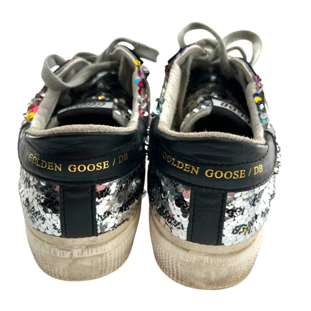 Golden goose may rainbow sequin flip low top sneakers  sz 40 - Picture 7 of 8